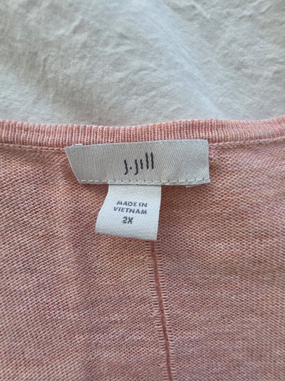 J Jill Women's V-Neck Lightweight Pink Sweater Size 2X - Picture 2 of 7
